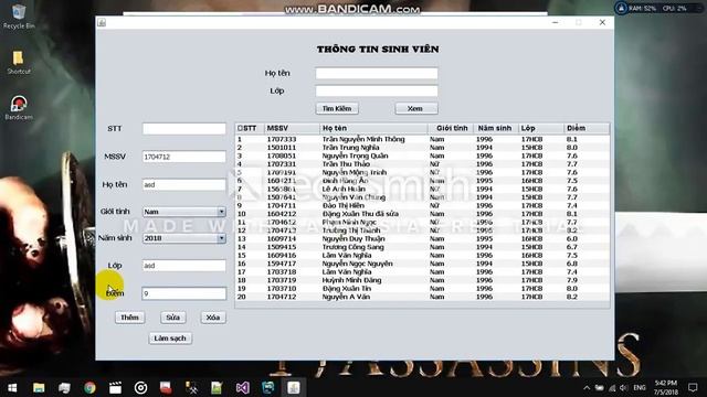 Bài tập Java Generic - Quản lý thông tin sinh viên смотреть онлайн