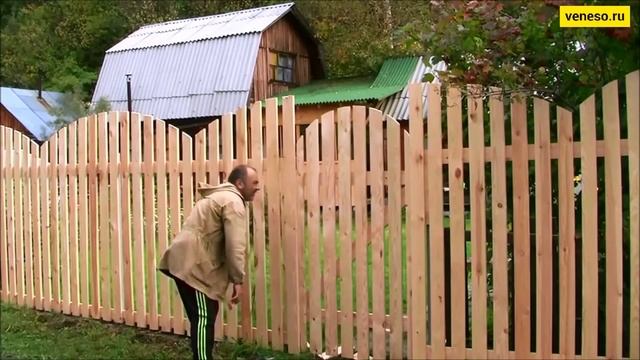 Как построить деревянный забор - veneso.ru смотреть онлайн