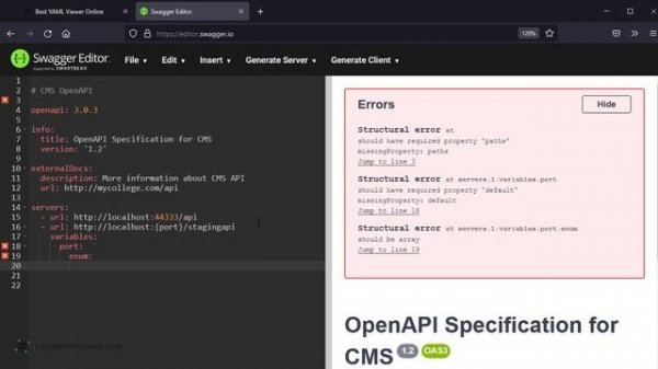 How to build an OpenAPI Specification using YAML?