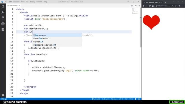 #35 Zoom In Zoom Out effect in JavaScript 2019 смотреть онлайн