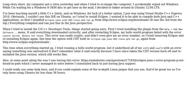 Ubuntu: Installing Eclipse with Java and CDT смотреть онлайн