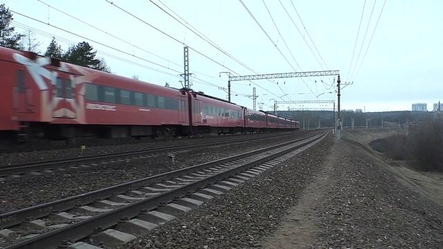 Электропоезд ЭД4МКМ-АЭРО-0003 (ТЧ-50) скоростной поезд 