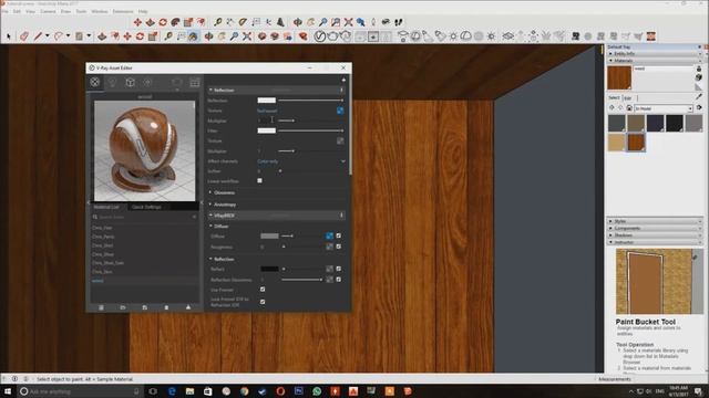 Learn to create Wood Material Tutorial - Vray 3.4 Sketchup 2016-2017 смотреть онлайн