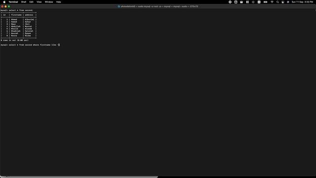 MySQL: Select like '%a' смотреть онлайн