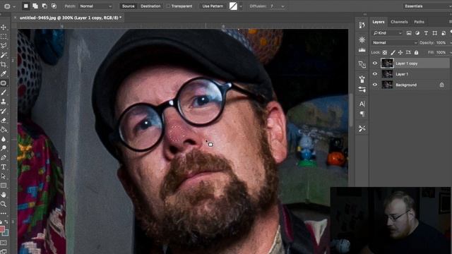 Photoshop Editing for Beginners | Patch Tool Edit on new Layer смотреть онлайн