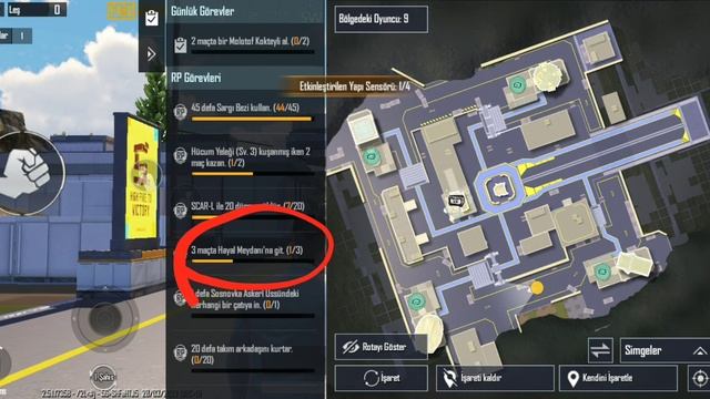 3 Maçta Hayal Meydanına Git RP Görevi Nasıl Yapılır & Pubg Mobile Hayal Meydanı Nerede & M21 RP смотреть онлайн