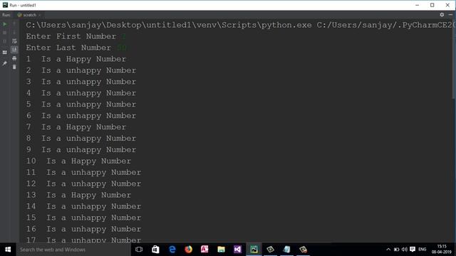 18: Print List Of happy Number program in Python (Hindi) смотреть онлайн