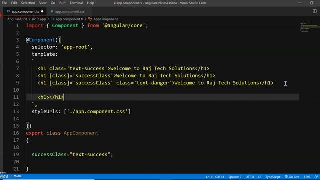 Angular Class Binding смотреть онлайн