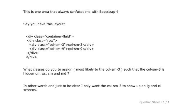 HTML : Hide a column on smaller screens for Bootstrap 4 смотреть онлайн