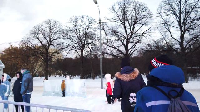 ⁴ᴷ⁶⁰ Walking Moscow: Gorky Park ❄ "Snow and Ice in Moscow" Festival⛄ смотреть онлайн