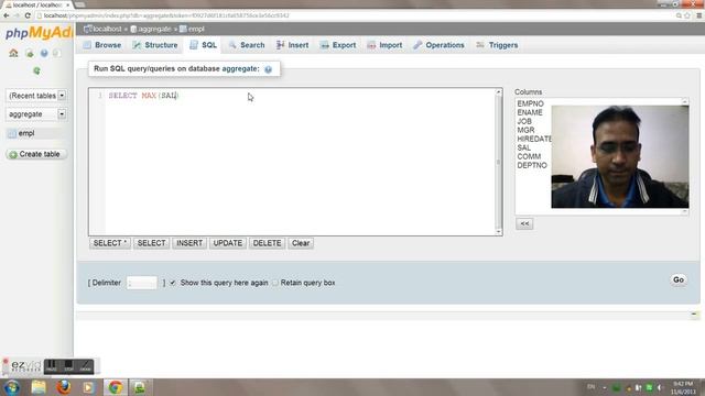 SQL AGGREGATE FUNCTIONS смотреть онлайн