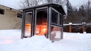 Утеплённый домик с выгулом для кур " Зимняя мечта" от CrazyFerma