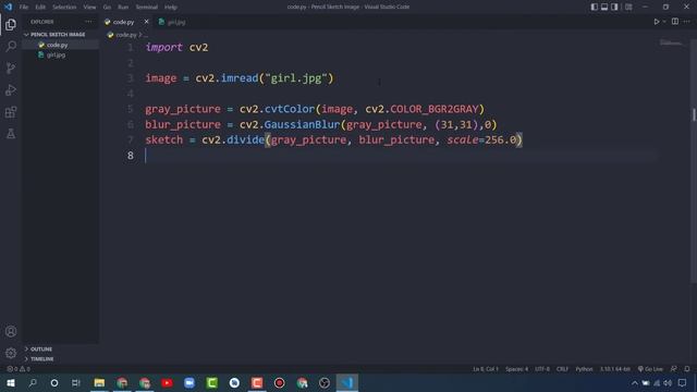Convert Image To Pencil Sketch Using Python - Python Project Tutorial смотреть онлайн