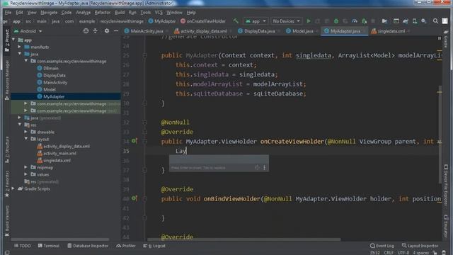 Android Studio CRUD | #2 | Display Data In RecyclerView with image | RecyclerView CRUD with image смотреть онлайн