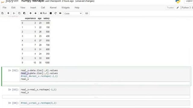 Tutorial 1 : What is reshape(-1,1) clearly explained in python | jupyter notebook смотреть онлайн