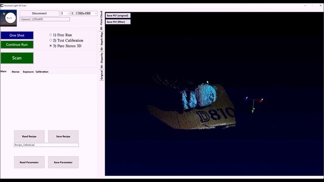 DIY OpenCV Stereo 3D Scan With Structure Light Projector 自製簡易結構光3D掃描 смотреть онлайн