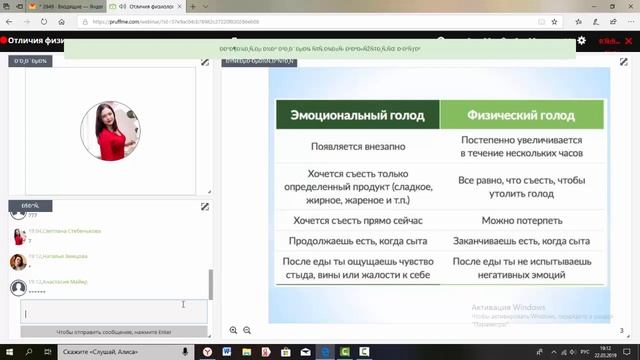 Отличия физиологического голода от эмоционального. Спикер Светлана Стебенькова смотреть онлайн