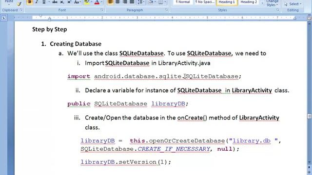 sql lite database demo смотреть онлайн