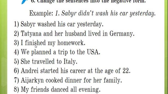 Past Simple Negative смотреть онлайн