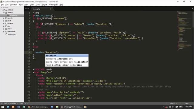 #28 Membuat Session dengan PHP pada Halaman Admin, Kasir, Dokter dan Pendaftar смотреть онлайн