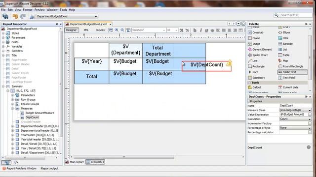 Adding a Measure to a Jasper Reports Crosstab смотреть онлайн
