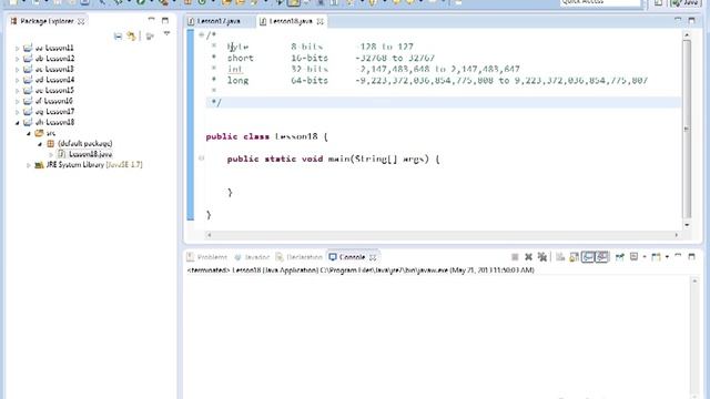 Mastering Java, Vol 1 Lesson 18 More Integer Data Types In Java 10 смотреть онлайн