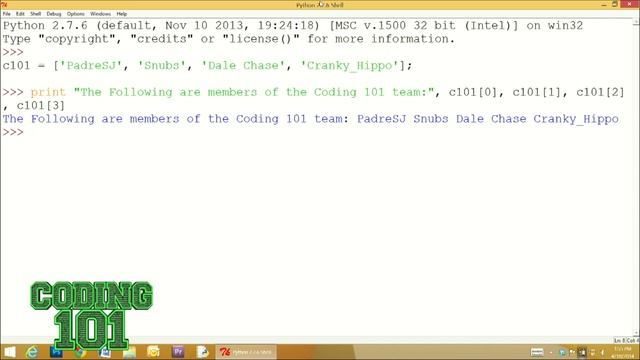 Coding 101 12: Lists[Python] смотреть онлайн