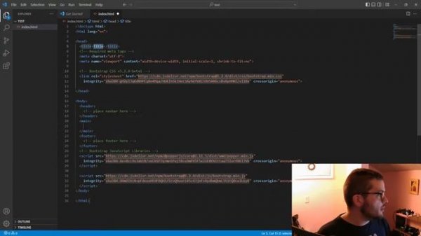 Import Bootstrap with VS code extensions in 80 seconds