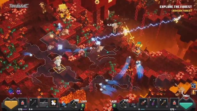 Minecraft Dungeons Crimson Forest Co-Op Walkthrough Flames of the Nether DLC смотреть онлайн