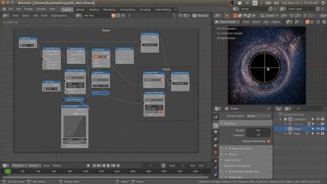 Binary Black Holes with UV Nodes in Animation Nodes in Blender - Tutorial смотреть онлайн