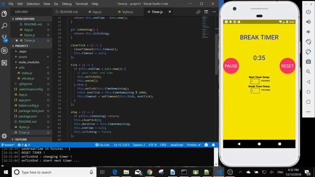 cs50 project1 React Native Pomodoro Timer demo смотреть онлайн