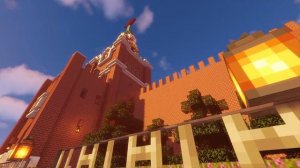 Кремль. Спасская башня. Куранты. Minecraft