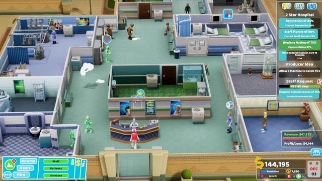 Two Point Hospital - Culture Shock #4 - Dr Cushion Curing Patients смотреть онлайн