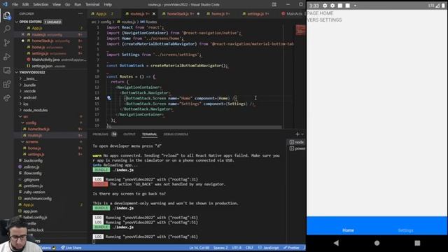 React Navigation - Bottom stack Navigator et imbrication de navigateur смотреть онлайн