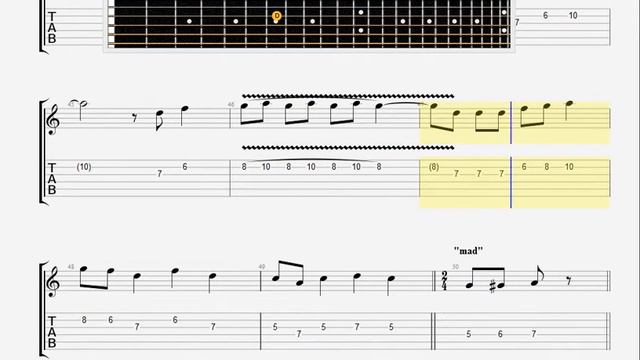 Beatles The I Want You She 's so heavy GUITAR TABLATURE смотреть онлайн