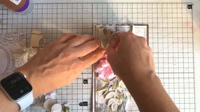Нежная открытка - мастер-класс  для Mixed Media Place/Скрапбукинг