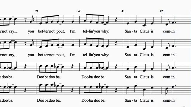 Santa Claus is Comin' to Town arr Robinson All Parts смотреть онлайн