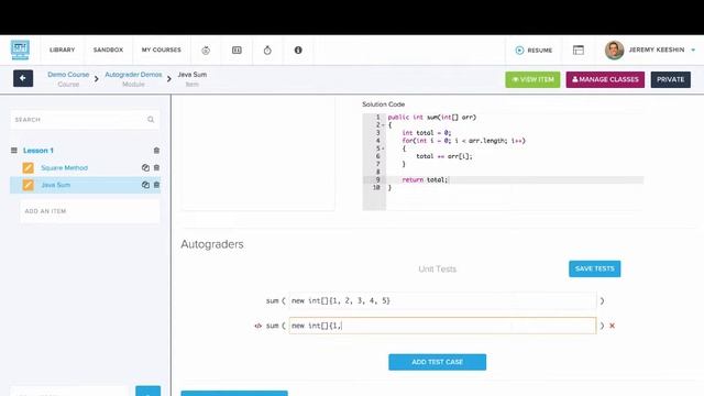 Autograder: Sum in Java -- Arrays as Parameters смотреть онлайн