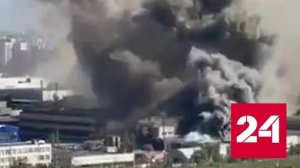 Сильный пожар вспыхнул у метро «Купчино» в Петербурге - Россия 24 