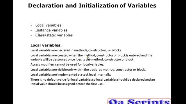 Core Java Topic - 4: Local Variables, Instance Variables and Class/Static Variables смотреть онлайн