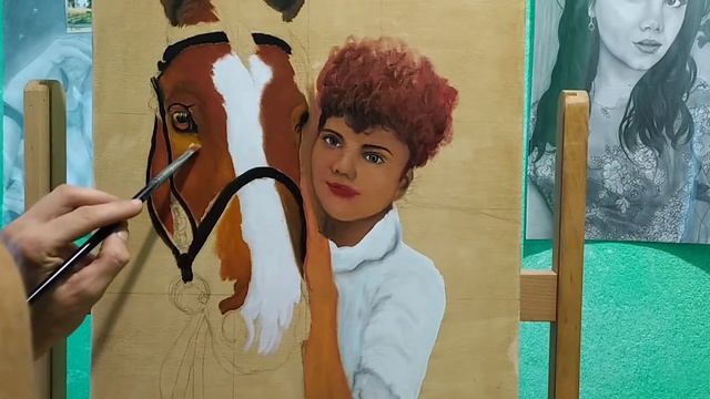 Как легко нарисовать"Лошадь" маслом часть#1 смотреть онлайн