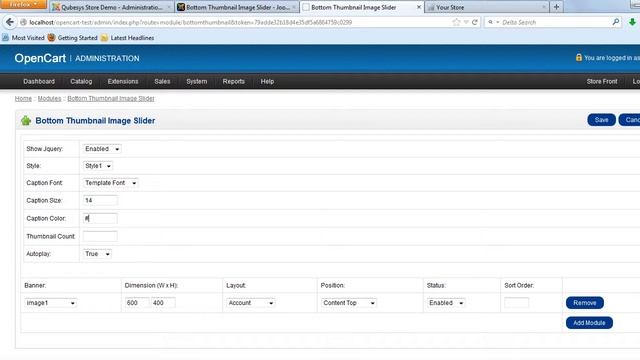 Bottom Thumbnail Image Slideshow Opencart Module смотреть онлайн