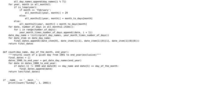 Code Review: Project Euler # 19 Counting Sundays in Python смотреть онлайн