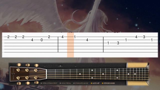 Angel Beats OST - Theme of SSS - Guitar tutorial (TAB) смотреть онлайн