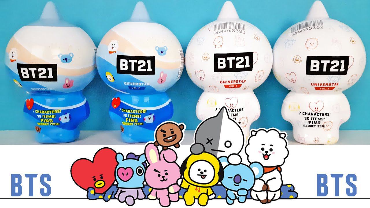ПЛАСТИКОВЫЕ СЮРПРИЗЫ BT21 для фанатов BTS! Игрушки, мультик Surprise Toys Unboxing