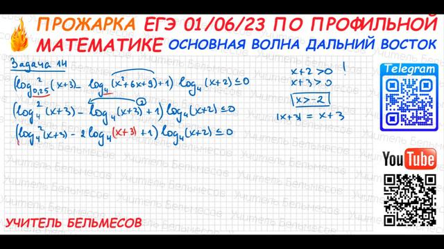 Задача 14 ЕГЭ 01.06.23 Математика Профиль Дальний Восток смотреть онлайн