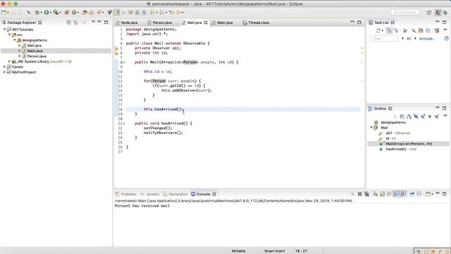 Observer/Observable Design Pattern смотреть онлайн