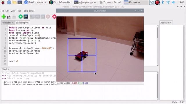 virtually control arduino wifi car | opencv tracking object | computer vision arduino смотреть онлайн