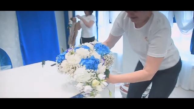 Свадебный декор в синих тонах смотреть онлайн