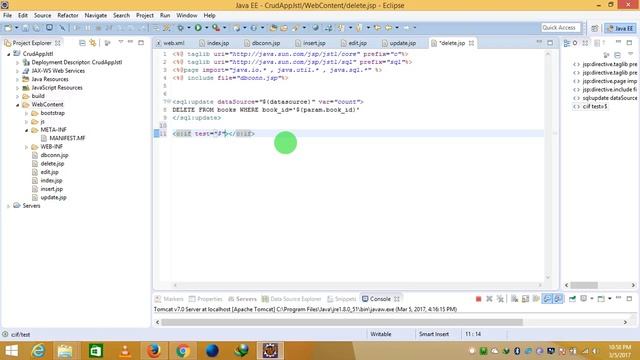 Crud Application In JSTL 1.2 Bootstrap And MYSQL Part 7 смотреть онлайн